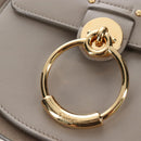 Chloe Tess Shoulder Bag Leather 2way Beige Gold Auth 210610V-21