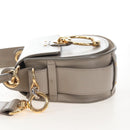 Chloe Tess Shoulder Bag Leather 2way Beige Gold Auth 210610V-4