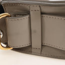 Chloe Tess Shoulder Bag Leather 2way Beige Gold Auth 210610V-5