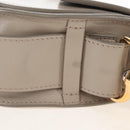 Chloe Tess Shoulder Bag Leather 2way Beige Gold Auth 210610V-7