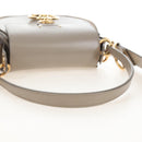 Chloe Tess Shoulder Bag Leather 2way Beige Gold Auth 210610V-9