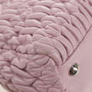 Miu Miu Matelasse Chain Shoulder Bag Leather 2way Pink Silver Auth 210611SAM-19