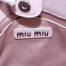 Miu Miu Matelasse Chain Shoulder Bag Leather 2way Pink Silver Auth 210611SAM-22
