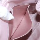 Miu Miu Matelasse Chain Shoulder Bag Leather 2way Pink Silver Auth 210611SAM-26