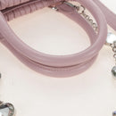 Miu Miu Matelasse Chain Shoulder Bag Leather 2way Pink Silver Auth 210611SAM-7