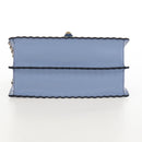 FENDI Canay Chain Bag Leather 2way Light Blue Silver 8BT283 Auth 210612M-15
