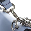 FENDI Canay Chain Bag Leather 2way Light Blue Silver 8BT283 Auth 210612M-21