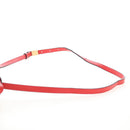 LOEWE Barcelona Shoulder Bag Leather Red Gold Auth 210613V-11