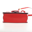 LOEWE Barcelona Shoulder Bag Leather Red Gold Auth 210613V-12