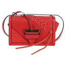 LOEWE Barcelona Shoulder Bag Leather Red Gold Auth 210613V-2
