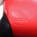 LOEWE Barcelona Shoulder Bag Leather Red Gold Auth 210613V-20