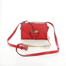 LOEWE Barcelona Shoulder Bag Leather Red Gold Auth 210613V-26