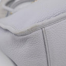 Miu Miu Hand Bag Vittero Dino Leather 2way Light Blue Gold Auth 210614M-14