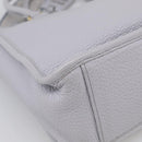 Miu Miu Hand Bag Vittero Dino Leather 2way Light Blue Gold Auth 210614M-16