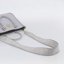 Miu Miu Hand Bag Vittero Dino Leather 2way Light Blue Gold Auth 210614M-7