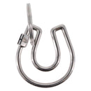 HERMES Fercheval Key Holder metal Silver Auth 210615M-2