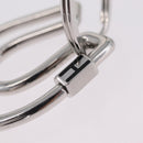 HERMES Fercheval Key Holder metal Silver Auth 210615M-4