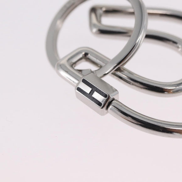 HERMES Fercheval Key Holder metal Silver Auth 210615M