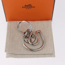 HERMES Fercheval Key Holder metal Silver Auth 210615M-9
