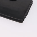 CHANEL COCO Mark Wallet Leather Black Gold CC Auth 210616-11