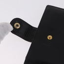 CHANEL COCO Mark Wallet Leather Black Gold CC Auth 210616-12