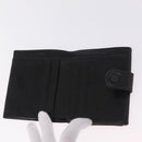CHANEL COCO Mark Wallet Leather Black Gold CC Auth 210616-13