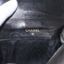 CHANEL COCO Mark Wallet Leather Black Gold CC Auth 210616-18