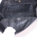 CHANEL COCO Mark Wallet Leather Black Gold CC Auth 210616-19