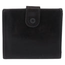 CHANEL COCO Mark Wallet Leather Black Gold CC Auth 210616-3