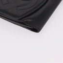 CHANEL COCO Mark Wallet Leather Black Gold CC Auth 210616-8