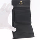 CHANEL Boy Chanel Matelasse Compact Wallet Caviar Skin Black CC Auth 210618M-14