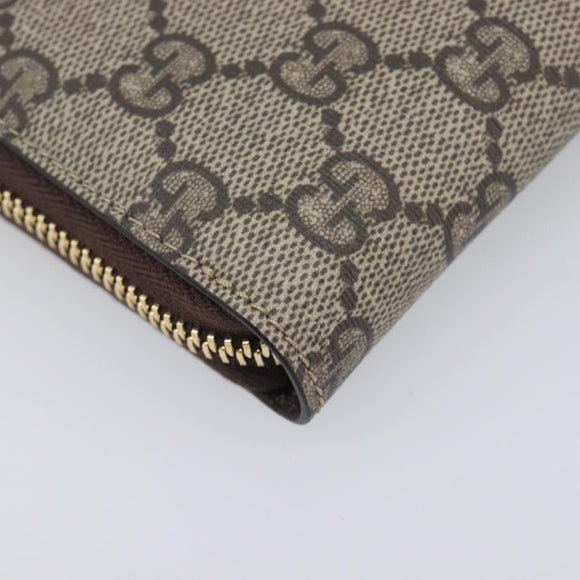 GUCCI GG Supreme BNF Collaboration Wallet PVC Beige Gold 701060 Auth 210620M