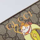 GUCCI GG Supreme BNF Collaboration Wallet PVC Beige Gold 701060 Auth 210620M-13