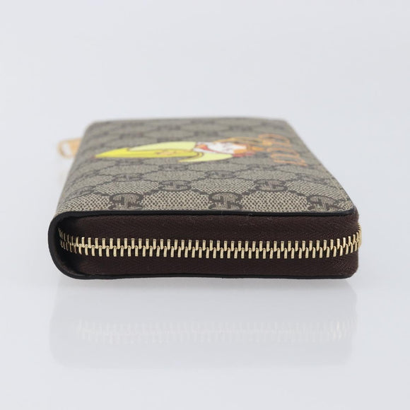 GUCCI GG Supreme BNF Collaboration Wallet PVC Beige Gold 701060 Auth 210620M