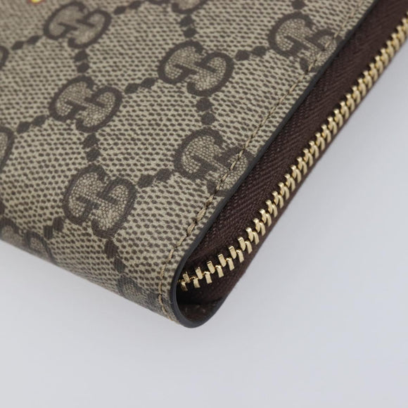 GUCCI GG Supreme BNF Collaboration Wallet PVC Beige Gold 701060 Auth 210620M