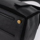 Saint Laurent Muse Two Hand Bag Leather Black Gold Auth 210627A-13