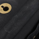 Saint Laurent Muse Two Hand Bag Leather Black Gold Auth 210627A-19
