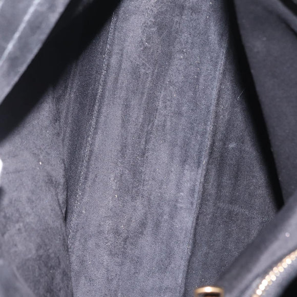 Saint Laurent Muse Two Hand Bag Leather Black Gold Auth 210627A