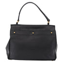 Saint Laurent Muse Two Hand Bag Leather Black Gold Auth 210627A-3