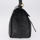 Saint Laurent Muse Two Hand Bag Leather Black Gold Auth 210627A-5