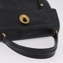 Saint Laurent Muse Two Hand Bag Leather Black Gold Auth 210627A-7