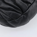 Miu Miu Matelasse Shoulder Bag Leather Black Gold Auth 210628A-18