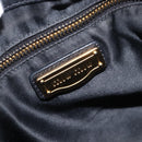 Miu Miu Matelasse Shoulder Bag Leather Black Gold Auth 210628A-26