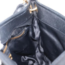 Miu Miu Matelasse Shoulder Bag Leather Black Gold Auth 210628A-28