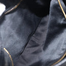 Miu Miu Matelasse Shoulder Bag Leather Black Gold Auth 210628A-31