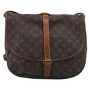 LOUIS VUITTON Monogram Saumur 35 Shoulder Bag M42254 LV Auth 210629-3