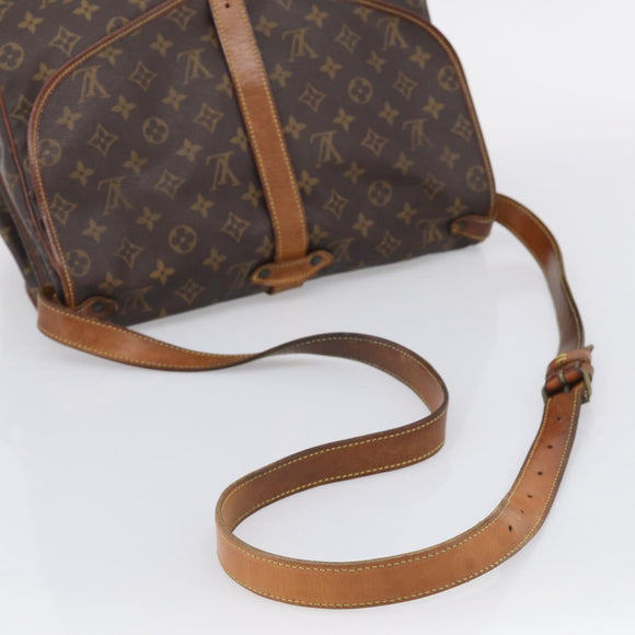 LOUIS VUITTON Monogram Saumur 35 Shoulder Bag M42254 LV Auth 210629