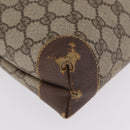 GUCCI GG Supreme Web Sherry Line Tote Bag PVC Beige Gold Auth 210632-11