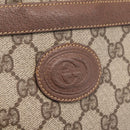 GUCCI GG Supreme Web Sherry Line Tote Bag PVC Beige Gold Auth 210632-15