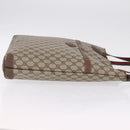 GUCCI GG Supreme Web Sherry Line Tote Bag PVC Beige Gold Auth 210632-4